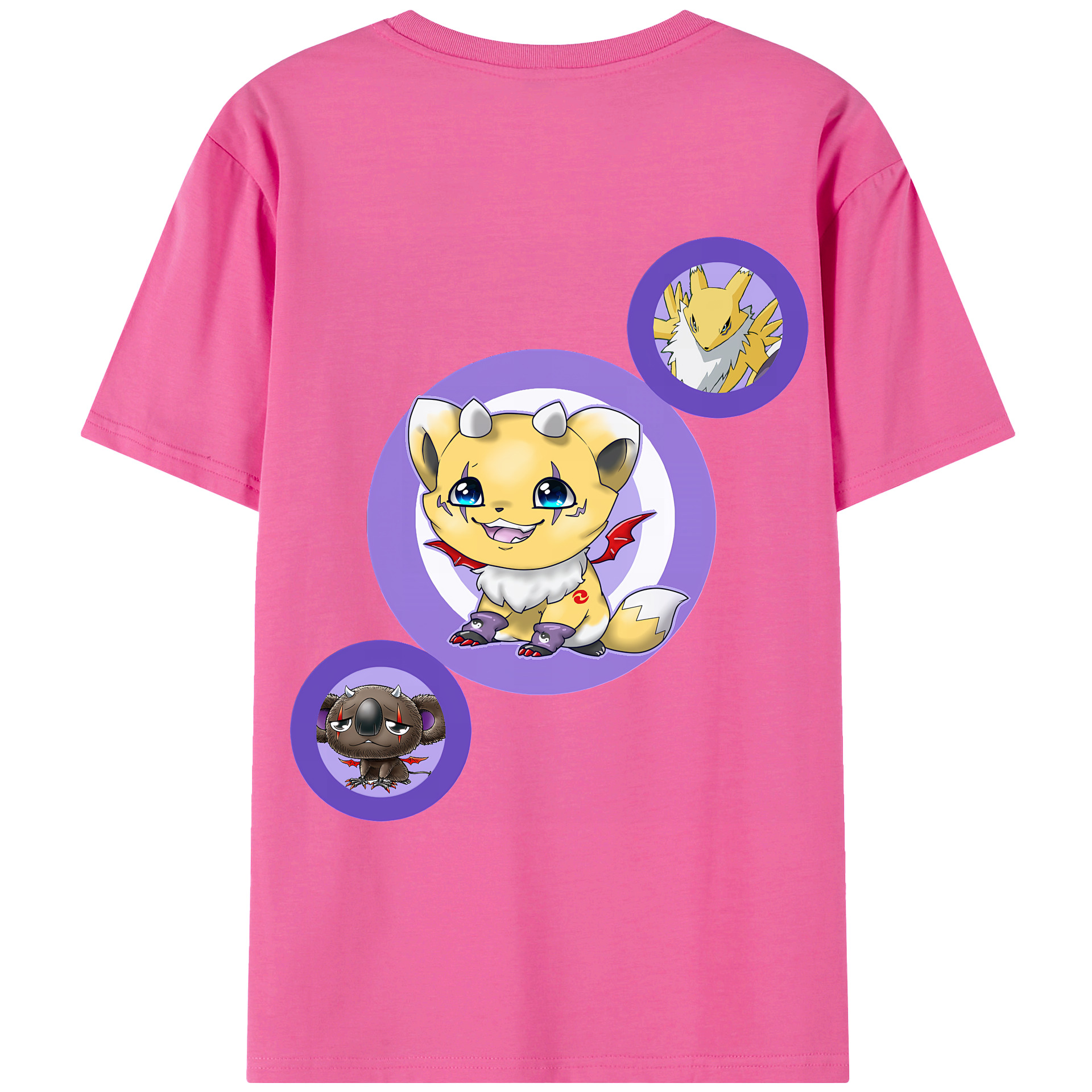 （画像用） Digimon デジタルモンスター/デジモン レディース半袖Tシャツ(バックプリント)